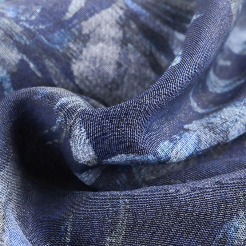 Női len A-vonalú midi szoknya, nyári könnyű ice silk anyag, 2026 új stílus, elegáns és karcsúsító virágos mintával