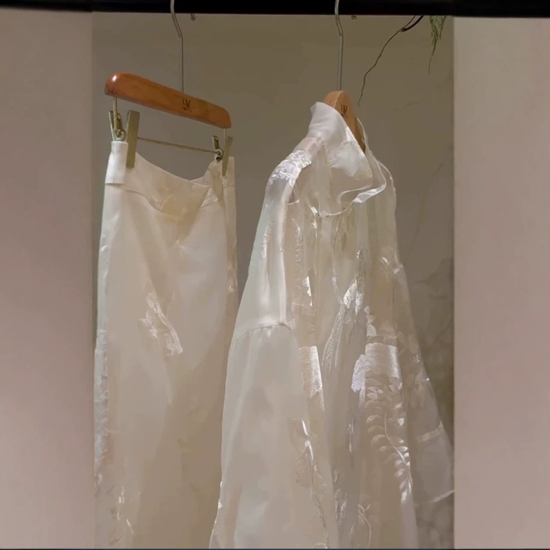 Rochie-costum designer în stil național, cu inspirație chineză, pentru femei, ținută de vară cu un set de cămăși brodate