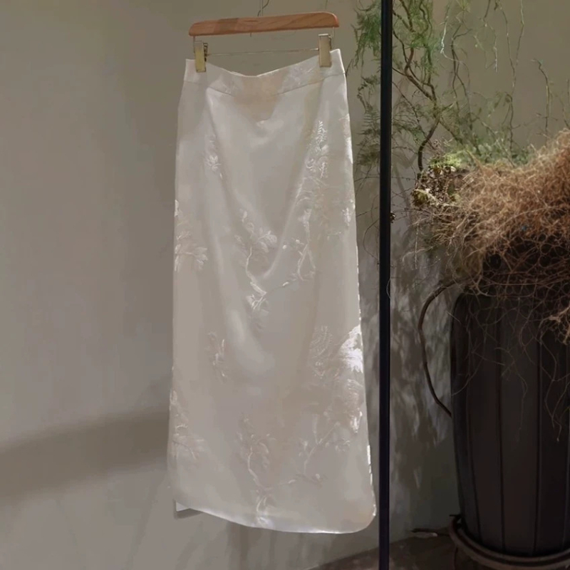Rochie-costum designer în stil național, cu inspirație chineză, pentru femei, ținută de vară cu un set de cămăși brodate