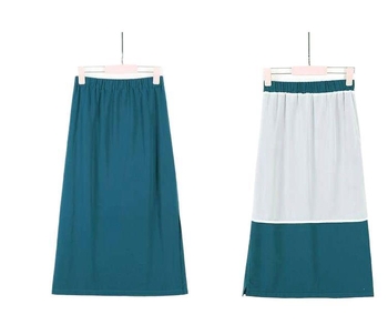 Plusz méretű chiffon midi szoknya, magas derék, csípőhöz simuló, A-vonal, oldalsó hasítékkal, nőknek