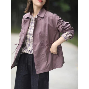Női közepes hosszúságú trench kabát övvel, tavasz–ősz, magas minőség, hétköznapi elegancia