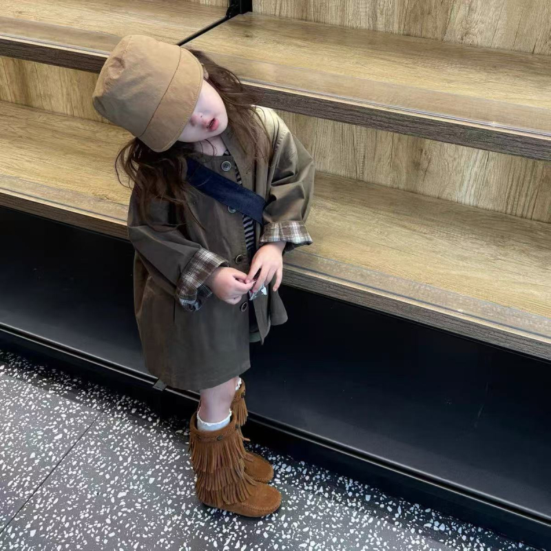 Őszi kabát lányoknak, koreai stílusú windbreaker, gyerekeknek casual dzseki