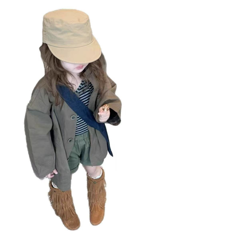 Őszi kabát lányoknak, koreai stílusú windbreaker, gyerekeknek casual dzseki