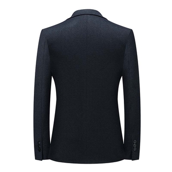 Férfi gyapjú Slim-Fit kétgombos zakó, karcsú szabás, kockás minta, vasalásmentes, üzleti casual