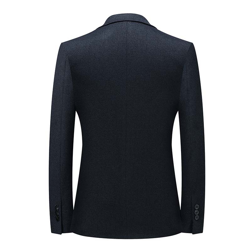 Férfi gyapjú Slim-Fit kétgombos zakó, karcsú szabás, kockás minta, vasalásmentes, üzleti casual