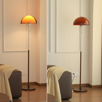 Mid-century stílusú lámpa, francia vintage és wabi-sabi – álló lámpa a nappaliba a kanapé mellé, hangulatos környezeti világítás a hálószobába