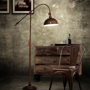 Loft ipari stílusú állólámpa hosszú karral, retro nosztalgikus dizájnnal, nappali, dolgozószoba, hálószoba és étkező számára