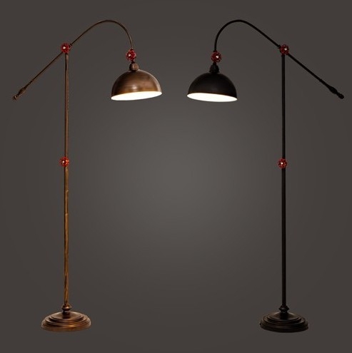 Loft ipari stílusú állólámpa hosszú karral, retro nosztalgikus dizájnnal, nappali, dolgozószoba, hálószoba és étkező számára