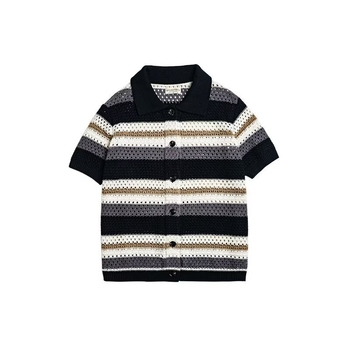 Vestă din lână cu două fețe pentru femei, model Fair Isle, cald, dungi retro, jachetă scurtă