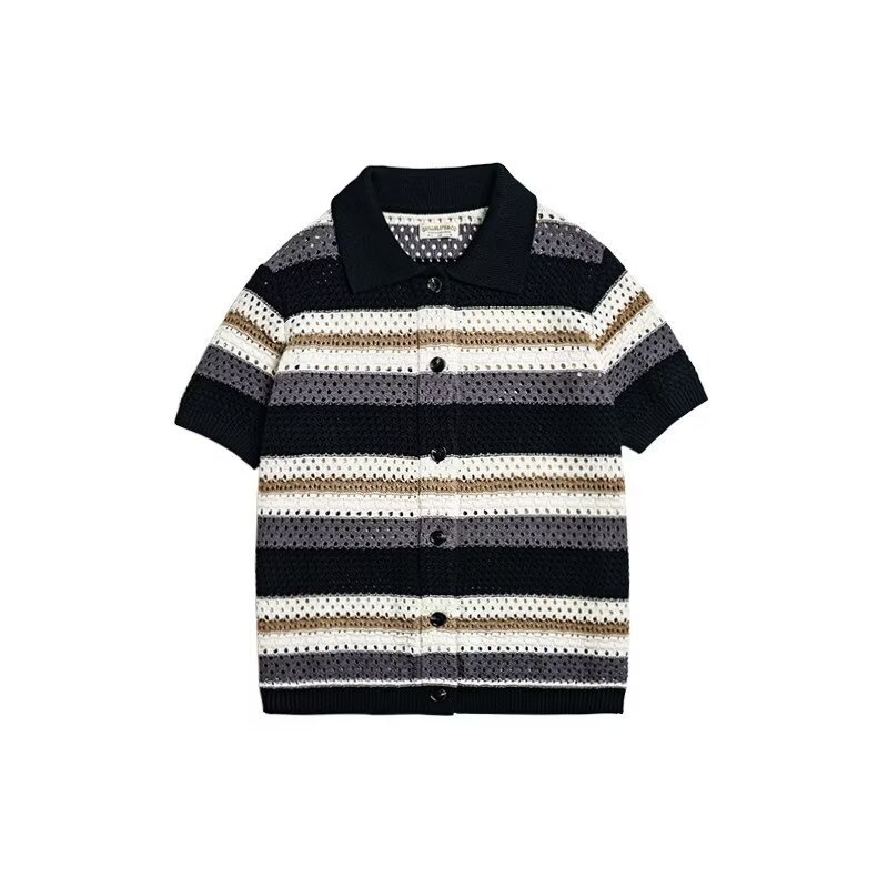 Vestă din lână cu două fețe pentru femei, model Fair Isle, cald, dungi retro, jachetă scurtă