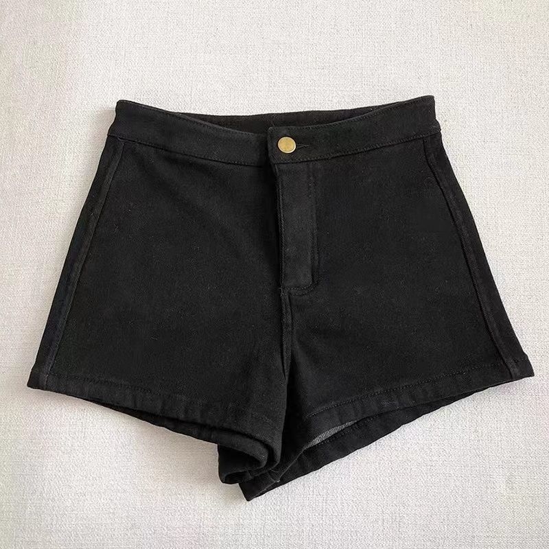 Női vintage farmer denim miniszoknya kék, A-vonal, rövid, csípőre simuló, enyhén rugalmas