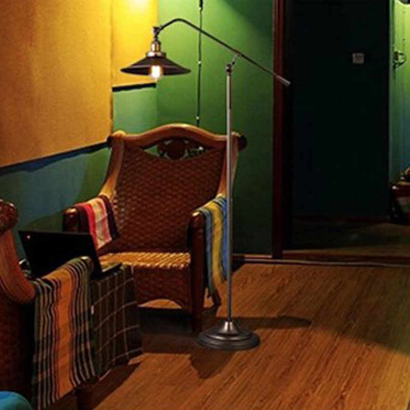 Padlólámpa ipari loft stílusban, hosszú karú – retro amerikai dizájn a nappaliba, hálószobába és dolgozószobába