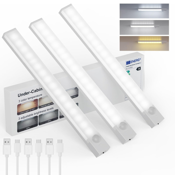 USB LED лента с презареждане и сензор за движение, без пробиване, интелигентна светлина за кухня, шкаф за обувки и гардероб