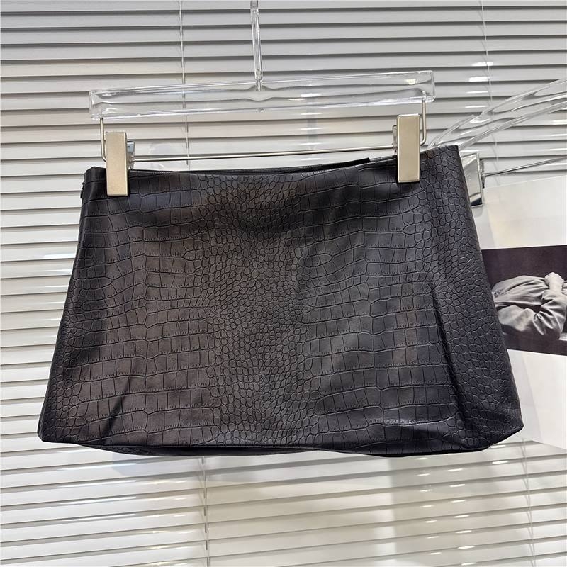 Fehér krokodilmintás PU bőrszoknya nőknek, új őszi-téli modell, elegáns és magas minőségű mindennapi viselet, szexi mini szoknya
