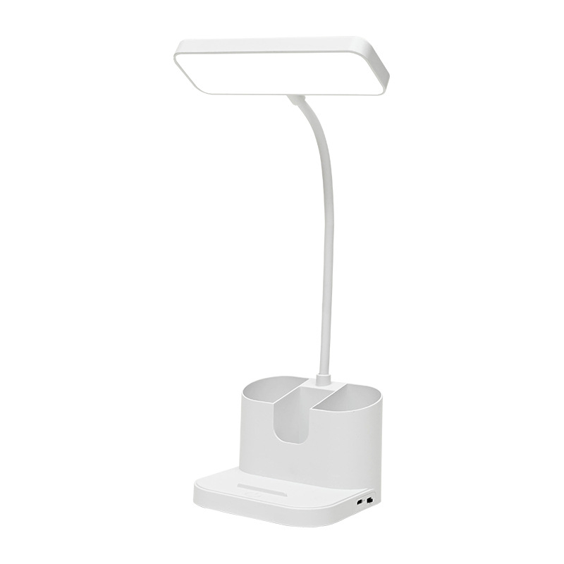 LED настолна лампа за защита на зрението, компактна презареждаща се лампа за учене и четене, подходяща за общежития и бюро, с докосване