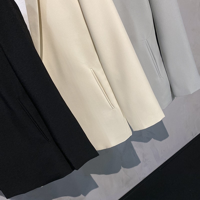 Ανδρικό μπλέιζερ με Κουβανικό γιακά, Slim Fit, άνοιξη–φθινό, casual στυλ