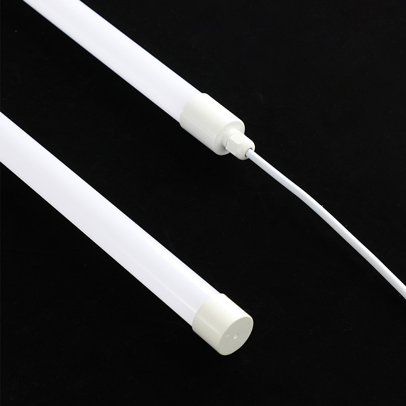 Minden-műanyag T8 csavaros LED cső, vízálló, 1,2 m, 18 W, IP65, 84 LED, 5000 lm, 360° fényáram, nem dimmelhető