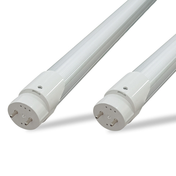 T8 alumínium-plasztik LED cső dupla sor ETL LED chipekkel, nagy fényerő, állandó áram, alumínium-plasztik tartó, villogásmentes