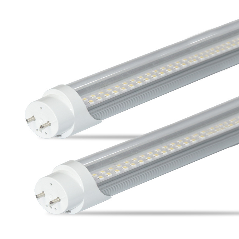 T8 alumínium-plasztik LED cső dupla sor ETL LED chipekkel, nagy fényerő, állandó áram, alumínium-plasztik tartó, villogásmentes