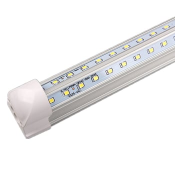 LED T8 kétsoros V-alakú cső reklámk boxokhoz, 36W, 85–265V, 1.2 m, alumínium ház, 180° fénysugár