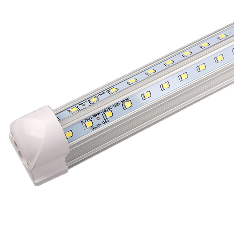 LED T8 kétsoros V-alakú cső reklámk boxokhoz, 36W, 85–265V, 1.2 m, alumínium ház, 180° fénysugár