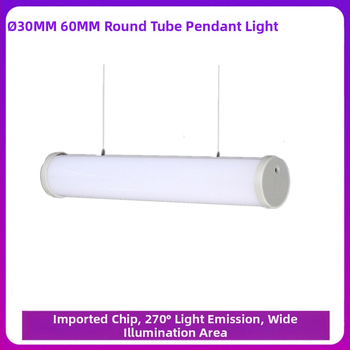 Alumínium-plasztikus nagy kör alakú LED cső, 1200 mm hosszú, 18W, 2835 LED, 270° fénysugárzás, átmérő 30/60 mm, függő dekoratív lámpa