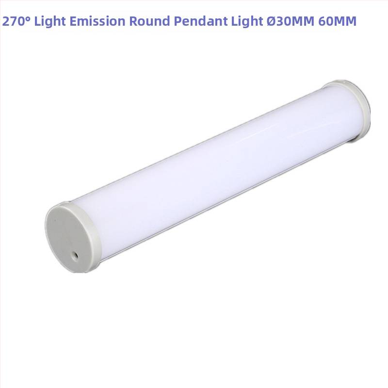 Alumínium-plasztikus nagy kör alakú LED cső, 1200 mm hosszú, 18W, 2835 LED, 270° fénysugárzás, átmérő 30/60 mm, függő dekoratív lámpa