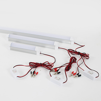 12V LED T8 интегрирана тръба с щипка, алуминиево тяло, млечно-прозрачно аварийно осветление