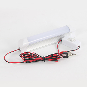 12V LED T8 интегрирана тръба с щипка, алуминиево тяло, млечно-прозрачно аварийно осветление