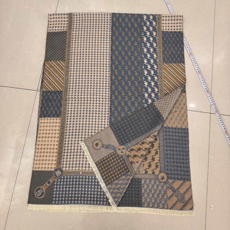 Téli sál koreai stílusban, houndstooth mintával, vastag és meleg, utánzat kasmír, nőknek, kétoldalas viselet