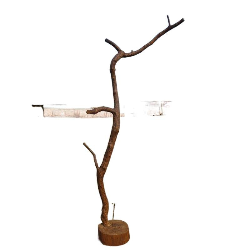 Wabi-Sabi retro földalámpa természetes ágakkal, hálószoba és teaház számára, dekoratív zen hangulatú lámpa, kínai stílus