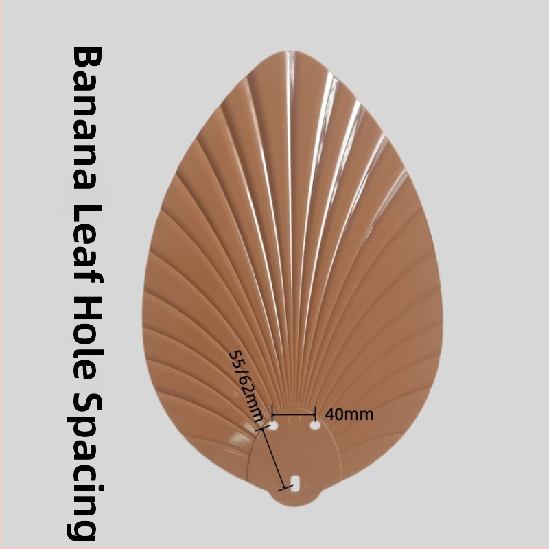 Lopatky stropného ventilátora z ABS plastu s dizajnom banánového listu, rovné lopatky, americký retro štýl