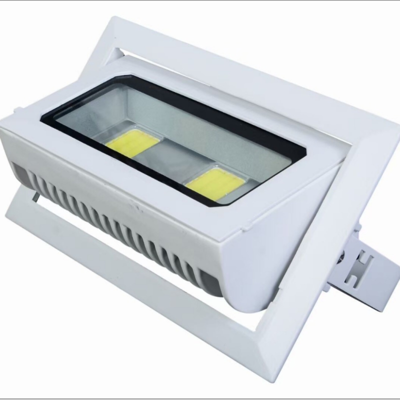 Beépített állítható négyzet alakú floodlight mennyezeti lámpa, 20W/30W/40W, rejtett downlight, vetítőfény, kirakatvilágítás