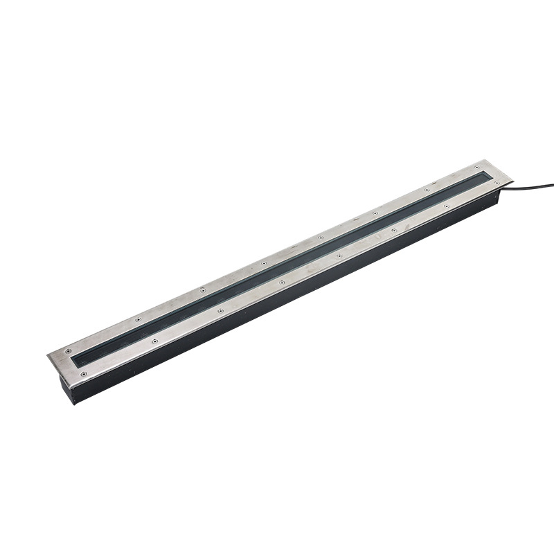Bochen Lighting LED szalag alakú földalatti lámpa, kültéri vízálló IP68, négyszögletes beépítés rozsdamentes acélból