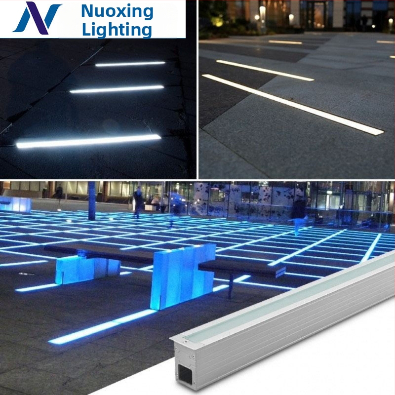 LED kültéri vízálló beépített lineáris fény – tér, járda és gyep számára