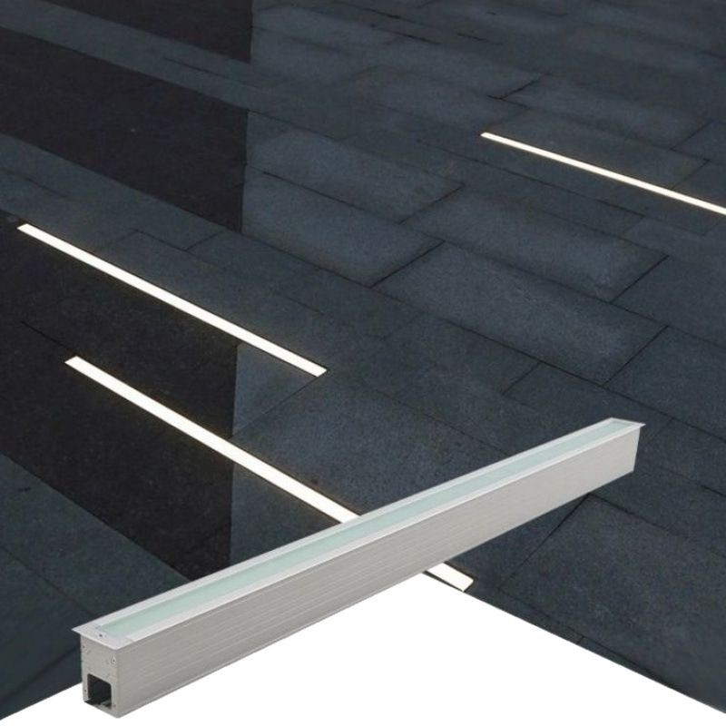 LED kültéri vízálló beépített lineáris fény – tér, járda és gyep számára
