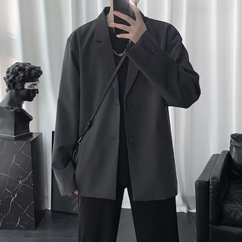 Férfi casual slim-fit zakó, koreai stílus, egyetemisták számára üzleti formális viselet, esküvőre szabott elegáns megjelenés