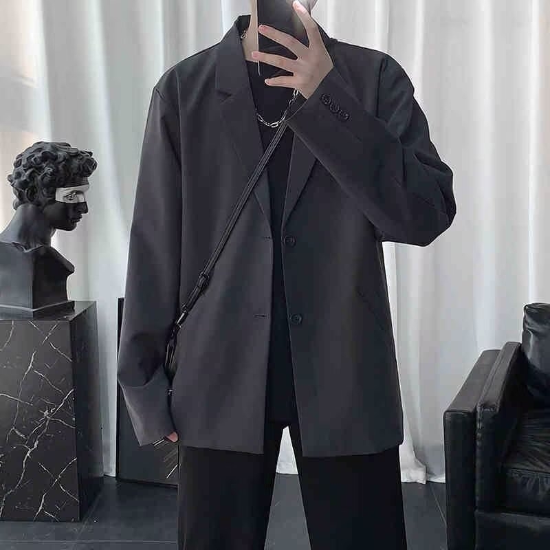 Férfi casual slim-fit zakó, koreai stílus, egyetemisták számára üzleti formális viselet, esküvőre szabott elegáns megjelenés