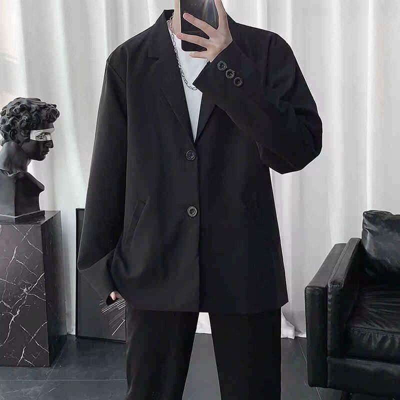 Férfi casual slim-fit zakó, koreai stílus, egyetemisták számára üzleti formális viselet, esküvőre szabott elegáns megjelenés