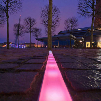 LED podzemné lineárne svetlá IP67 vodotesné viacfarebné dlhé pásové zapustené podlahové dlaždicové svetlá s bezproblémovým pripojením