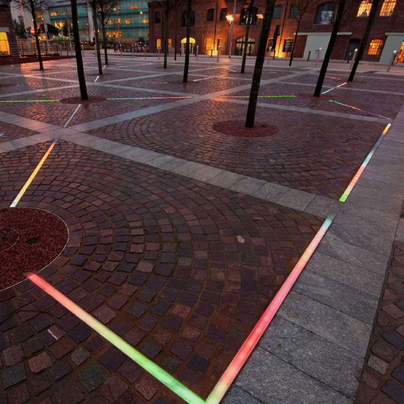 LED podzemné lineárne svetlá IP67 vodotesné viacfarebné dlhé pásové zapustené podlahové dlaždicové svetlá s bezproblémovým pripojením