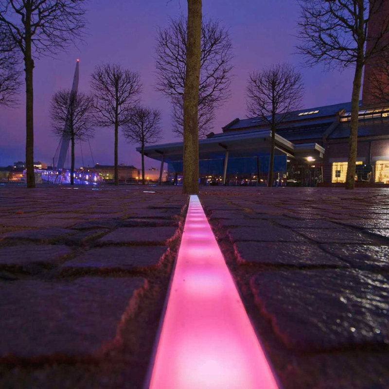 LED podzemné lineárne svetlá IP67 vodotesné viacfarebné dlhé pásové zapustené podlahové dlaždicové svetlá s bezproblémovým pripojením