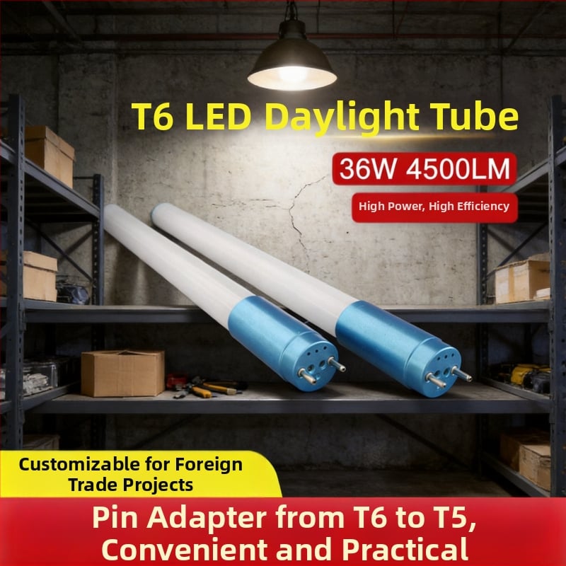 Τ6 γυάλινος LED σωλήνας – αντικαθιστά τον T5 φθοριστικό σωλήνα, μήκος 1,2 m, 36 W