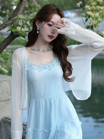 Tencel chiffon napvédő kardigán nőknek nyárra, cheongsam ruhával párosítva, könnyű, lélegző rövid kendő