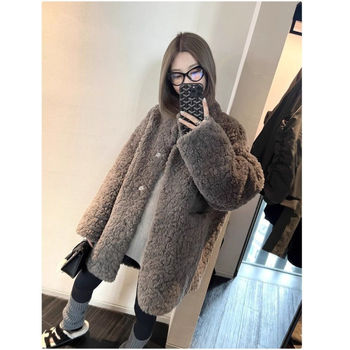 Plus-size koreai stílusú téli kabát műszőrme