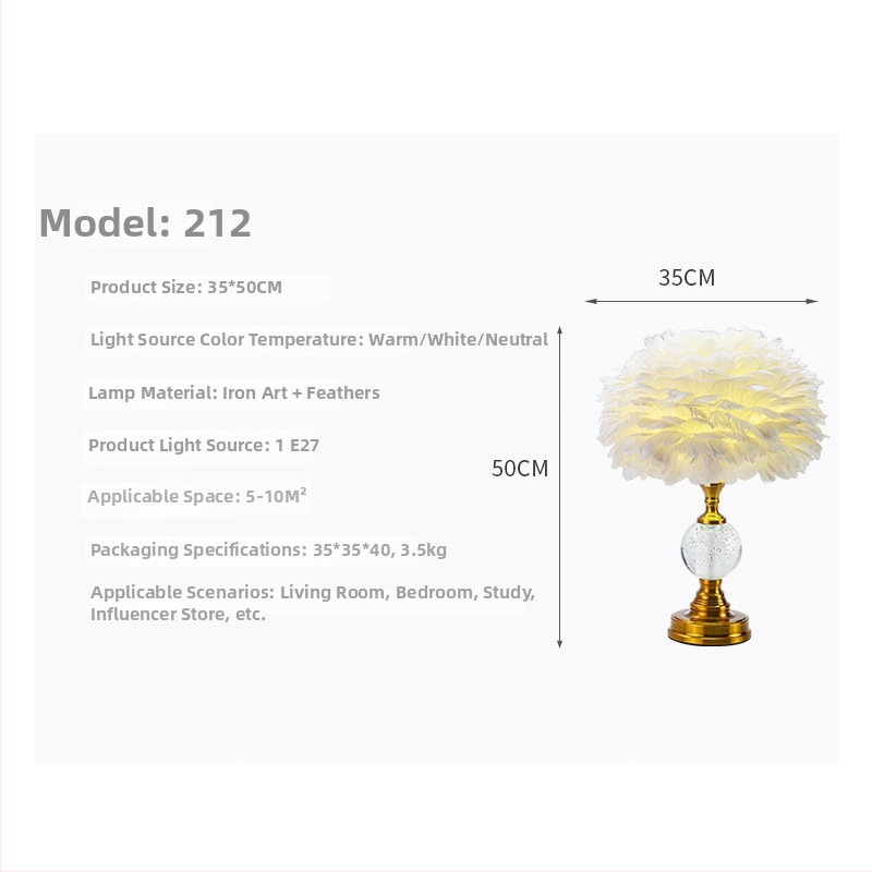 Stojaca lampa Nordic Feather do spálne – ambientné svetlo, dizajn s pierkami, dekoračná lampa pri posteli