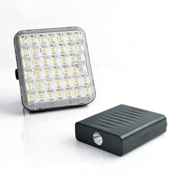 Moduláris napelemes LED-vészvilágítású reflektor, leválasztható powerbank, kültéri kempinglámpa