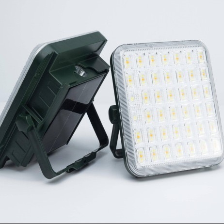 Moduláris napelemes LED-vészvilágítású reflektor, leválasztható powerbank, kültéri kempinglámpa
