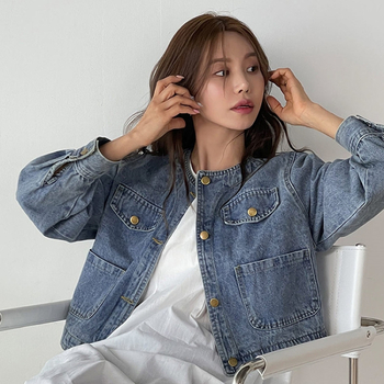 Ženska cropped traper jakna u korejskom stilu – jesen, casual, svestran stil