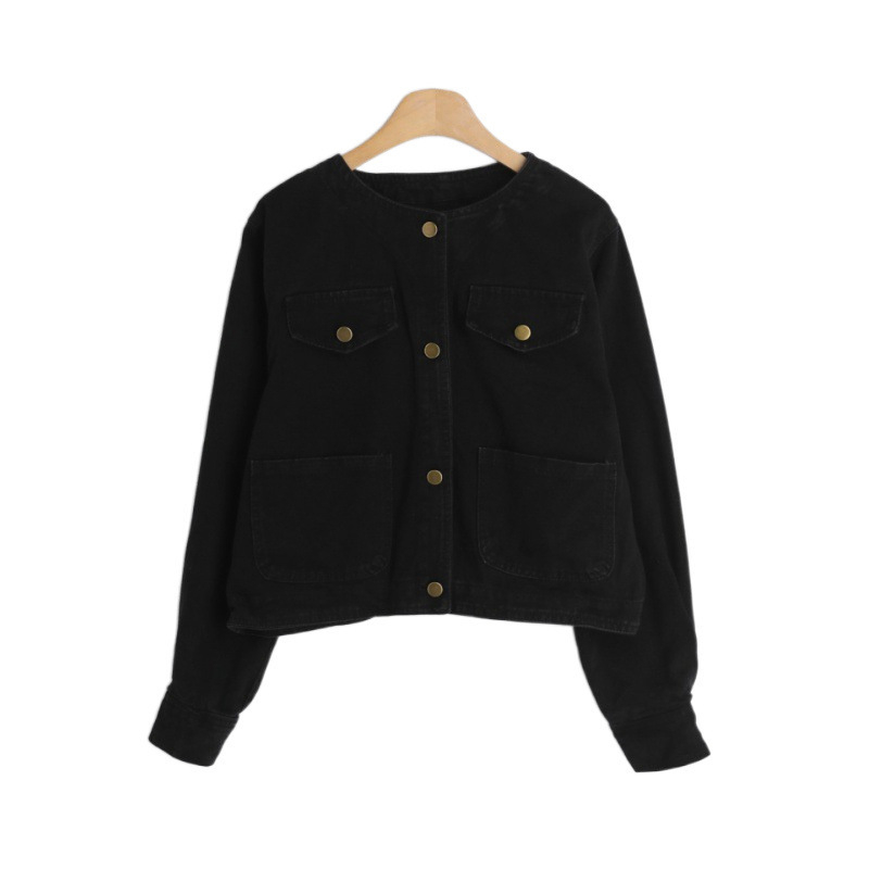 Ženska cropped traper jakna u korejskom stilu – jesen, casual, svestran stil